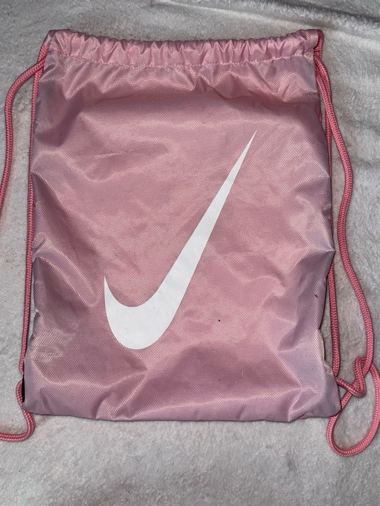 Nike Handbags - Nike Light Pink Drawstring Tote with White Swoosh